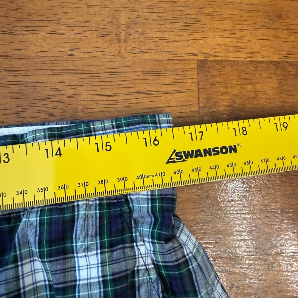 Polo Ralph Lauren Plaid Shorts Mens 33 Blue Green Tartan Bleeker Chino Bradburry - Picture 7 of 12